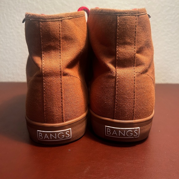 BANGS- Men's Tan Sneakers with Red Accents - Picture 2 of 9